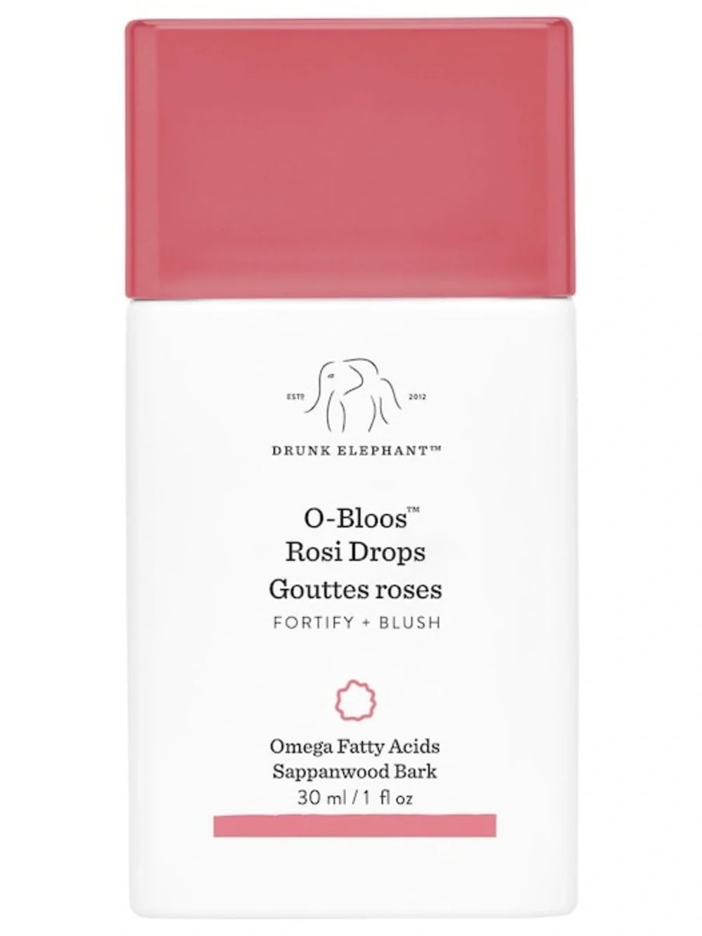 Drunk Elephant O-Bloos Rosi Drops Blush Serum - Pink NIB